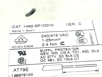 USED ALLEN BRADLEY 1492-SP1D010