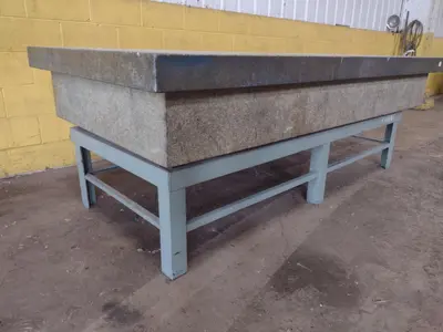 8' X 4' X 14" MITCHELL PRECISION LAYOUT INSPECTION GRANITE TABLE: STOCK #23805