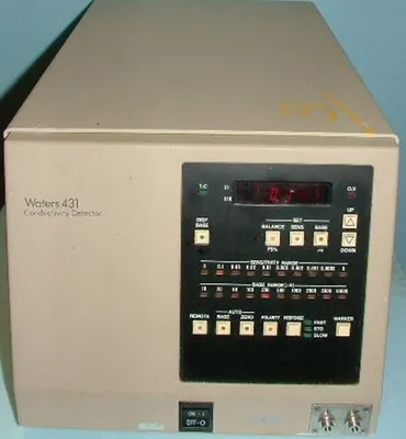 QTY. 1. WATERS 431 CONDUCTIVITY DETECTOR S/N 00038...