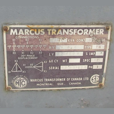 15kVA Marcus Transformer