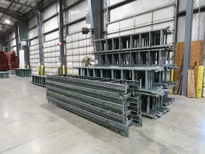 Hytrol 24"W Conveyor Leg Floor Support Heavy Duty 133-5/8"-145-5/8"H  Lot of 10