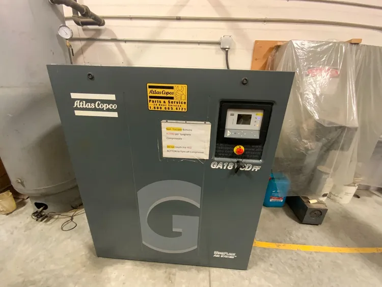 Used 2010 Atlas Copco Air Compressor GA18VSD FF Rotary Screw & Sliding Vane Air Compressors CA | INJECTION DEPOT #550333