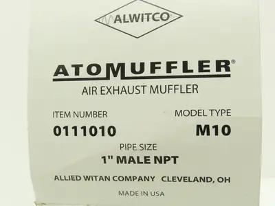 Allied Witan 0111010 M10 Alwitco AtoMuffler 1" NPT 125PSI Max Pressure