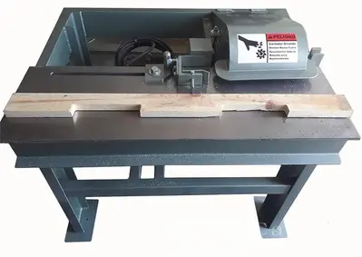 USED CUSTOM BUILT SINGLE HEAD PALLET STRINGER NOTCHER