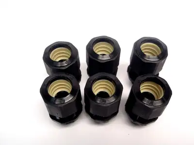 Black Nylon Strain Relief 3/4" Conduit Liquid Tight Threaded Fittings LOT OF 6 - New Other