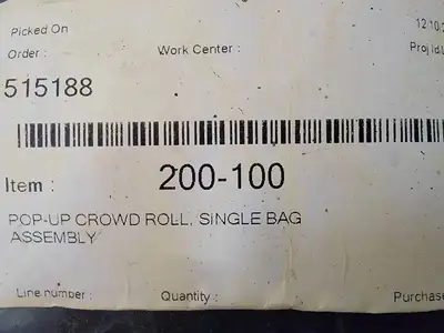 Pop-Up Crowd Roll Single Bag Assembly