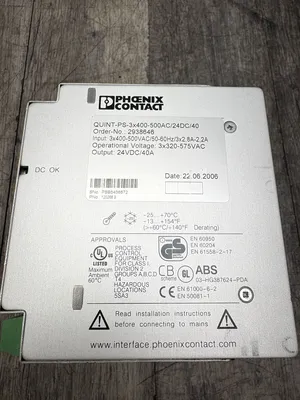 PHOENIX CONTACT QUINT-PS-3X400-500AC/24DC/40 Electrical/PLC/Automation | ESS Industrial Equipment Sales (8)