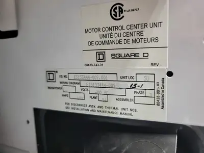 USED SQUARE D MODEL 6