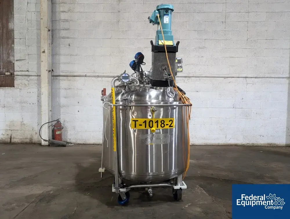 USED Precision 500 Liter Precision Stainless 316L Stainless Steel Jacketed Mixing Tank