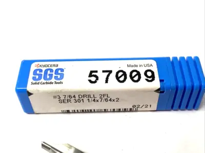 USED SGS, KYOCERA COUNTERSINK #3 7/64" DIA, 118 DEGREE, 2 FLUTE
