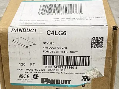 New | in-Stock Panduit Flush Wire Duct Cover 4" Gray 6ft Lengths PKG OF 120FT Misc Electrical & Power Parts Michigan US | Maverick Industrial Sales #1414331