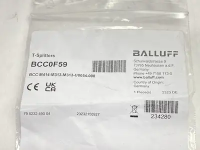 USED BALLUFF T-SPLITTER MALE M12 - 2X FEMALE M8 BCC0F59