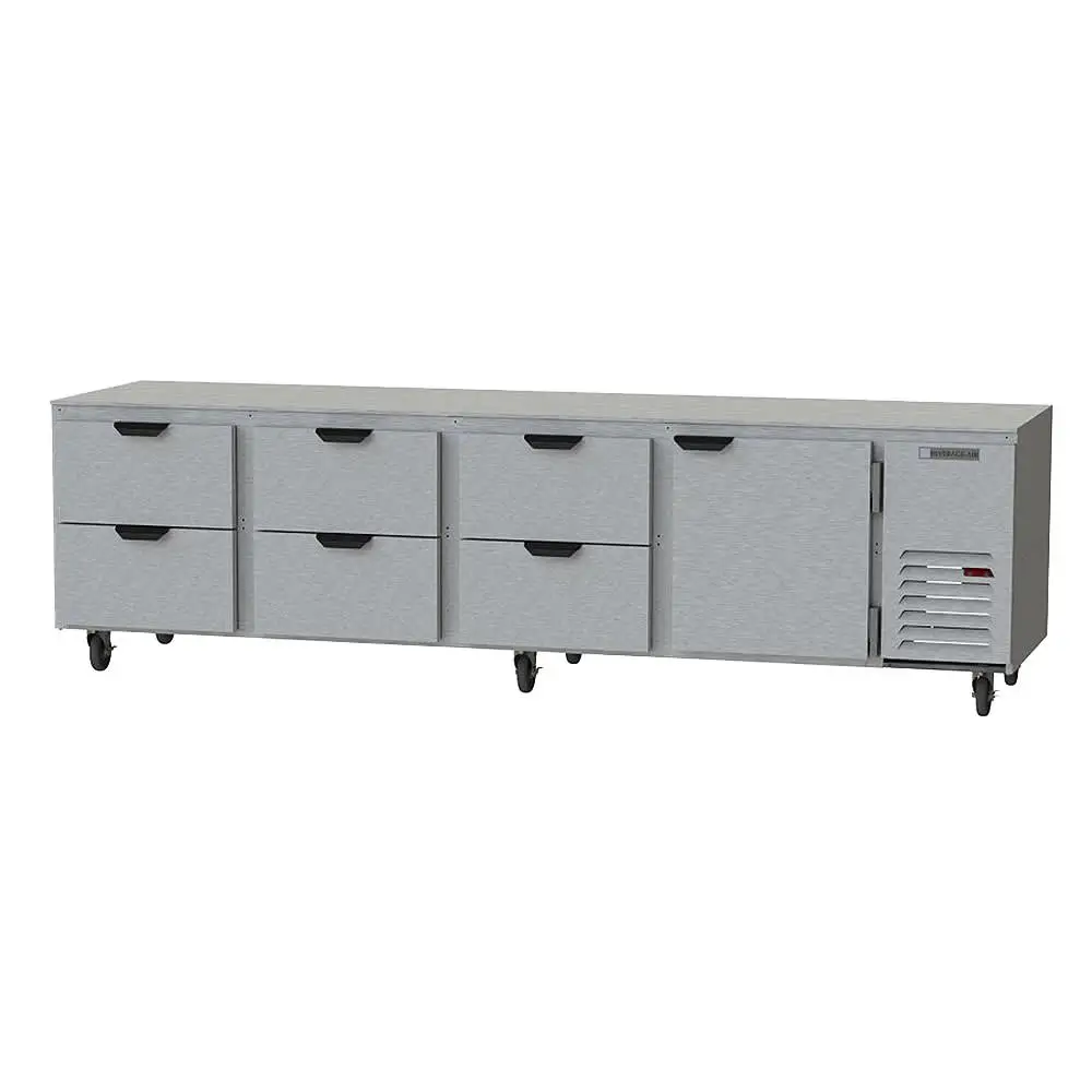 Beverage-Air UCRD119AHC-6 119" W Undercounter Refrigerator W/ (4) Section & (1) Door & (6) Drawer, 115v