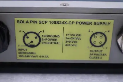 LOT OF 2 - SOLA SCP 100S24X-CP POWER SUPPLY 50/60/400HZ STOCK H1716