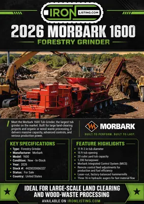 2025 MORBARK 1600 FORESTRY GRINDERS | Iron Listing (8)