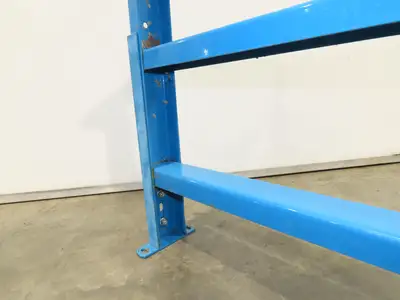 Hytrol LS-7 30"W Blue Conveyor Leg Stationary Floor Support 34" to 46"H