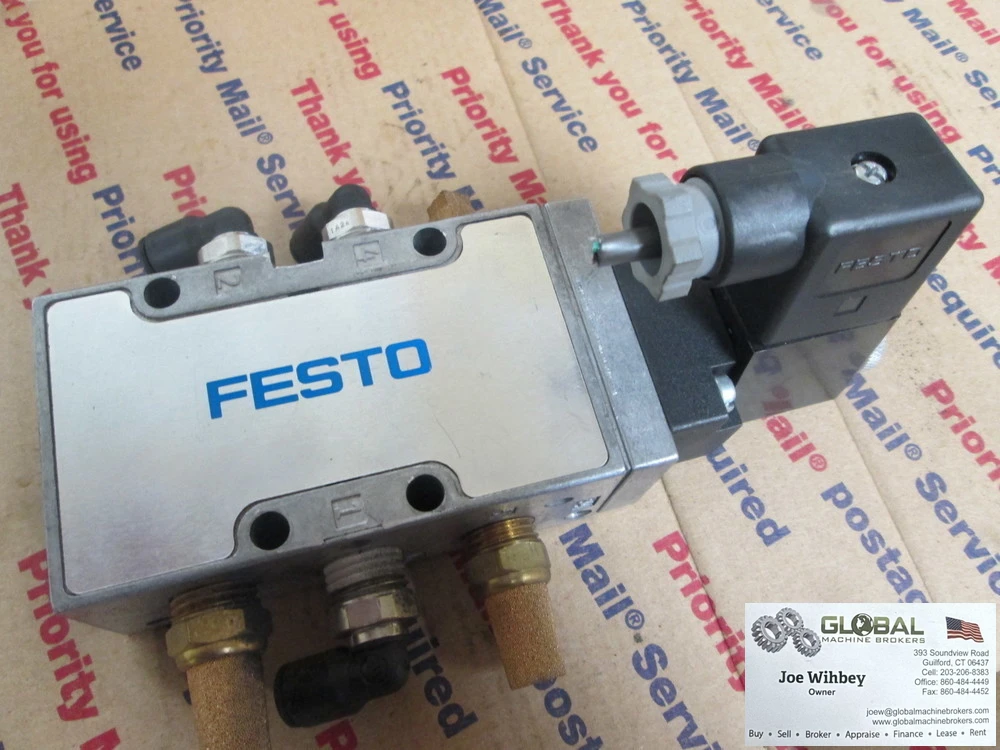 Festo Model MFH-5-1/4-B 28-145 Psi 24V DC 4.5W Solenoid/Pneumatic Valve