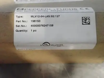 USED PEPPER AND FUCHS MLV1254LA5/92/127