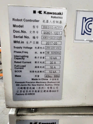 USED KAWASAKI 3BA006L-AC01 ROBOT 30E01G-AC01 CONTROLLER