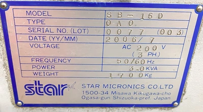 2006 STAR SB16D with BRAND NEW EDGE BARFEED Swiss Type Automatic Screw Machines | Elevation Machine (7)