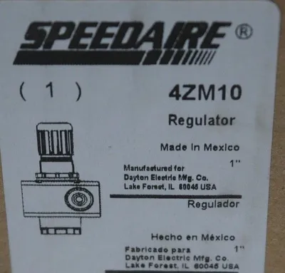 NEW SPEEDAIRE 4ZM10 1" NPT PNEUMATIC REGULATOR