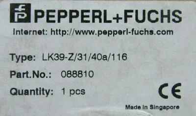 NEW PEPPERL+FUCHS 088810 PHOTOELECTRIC SENSOR LK39-Z/31/40A/116