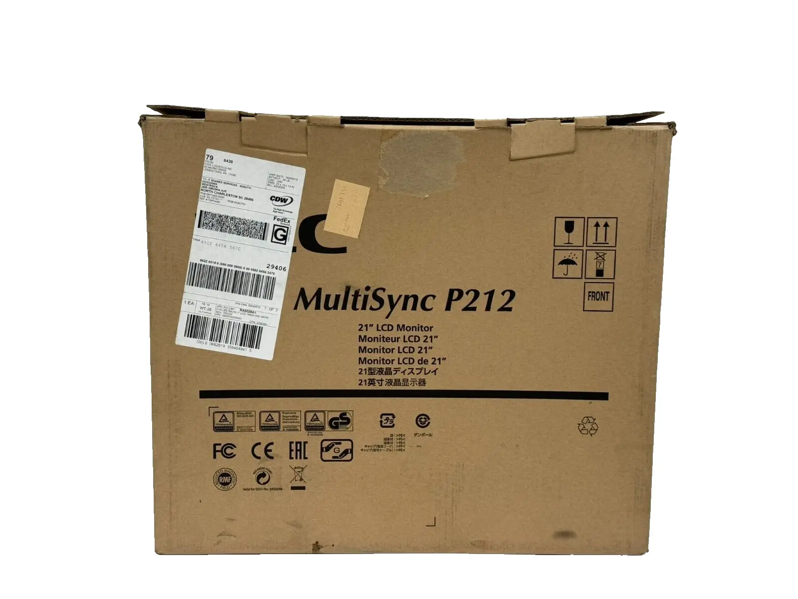 NEW NEC P212-BK MULTISYNC 21'' LCD MONITOR P212