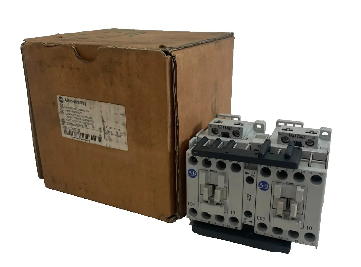 ALLEN BRADLEY 104-C09D22 REVERSING CONTACTOR SERIES A 100-C09I0 NEW, SURPLUS