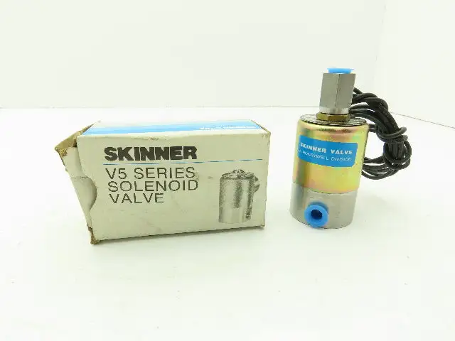 Honeywell Skinner V5L56030 Solenoid Valve 3-Way NO 120VDC 75 PSI 1/4" 1/8" NPT