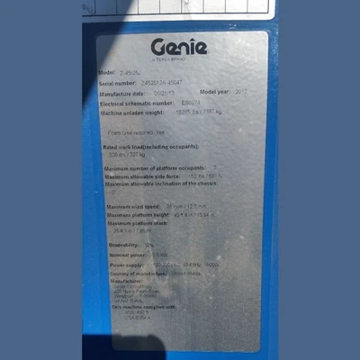 Genie Z45/25DCJ Boom Lift