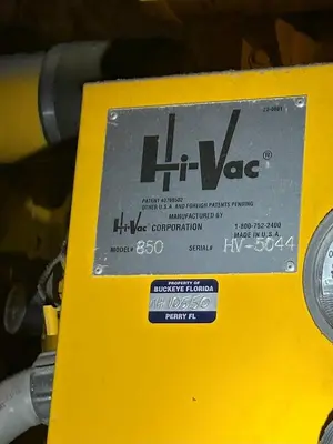 Used HI-VAC 850 Vacuum Cleaners Florida US | DH Griffin Used Equipment #1377403