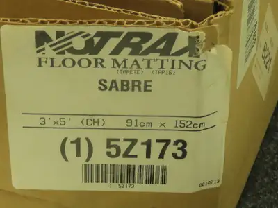 Notrax 130S0035CH Carpeted Entrance Mat Charcoal 3x5' Floor Matting