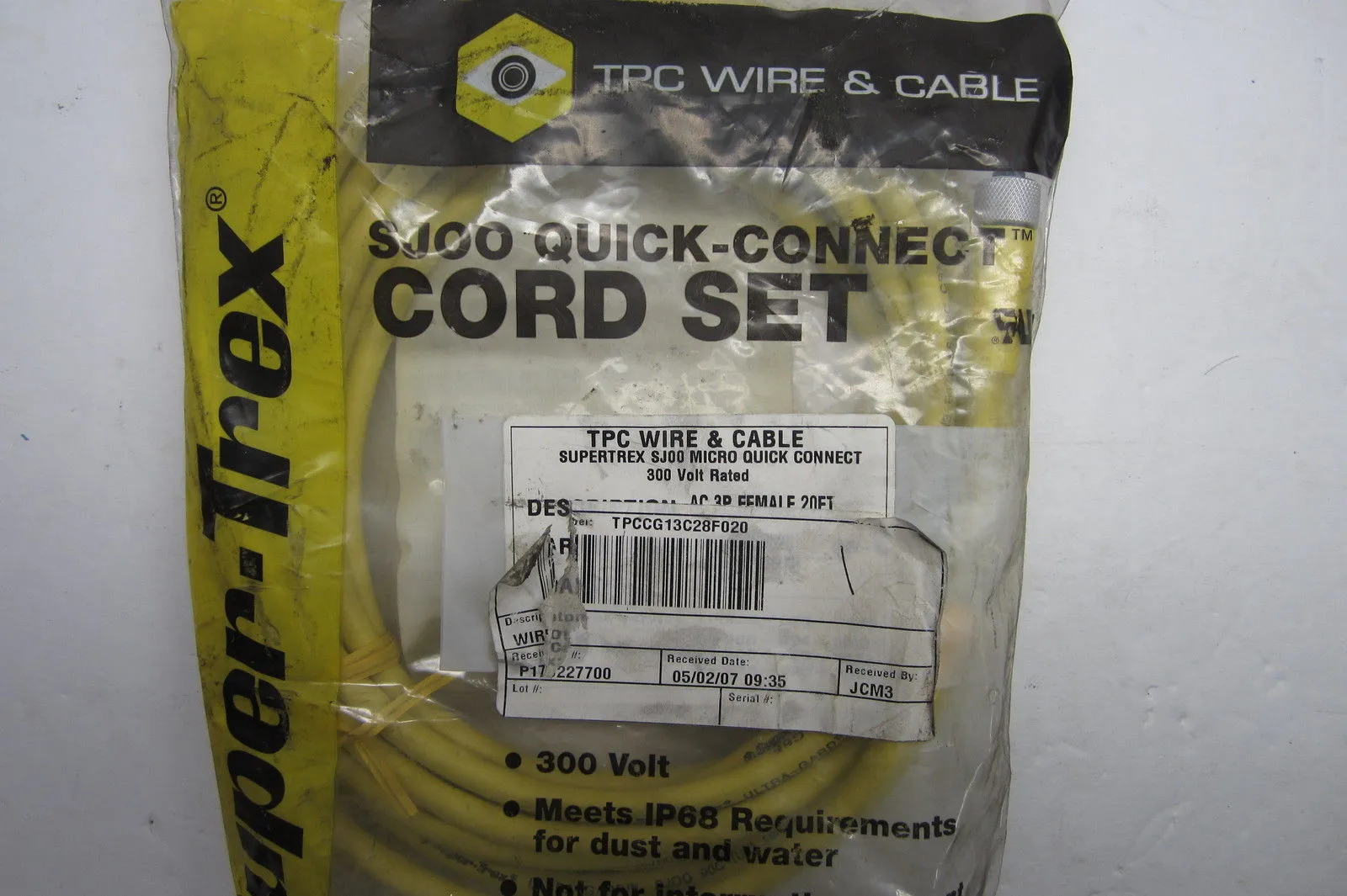 TPC WIRE & CABLE TPCCG13C28F020 CORD SET