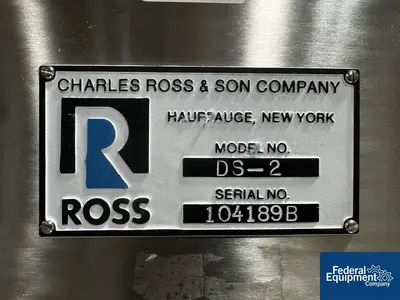 USED Ross Ross PDM D-2 Stainless Steel Mixing System With Ross DS-2 Press