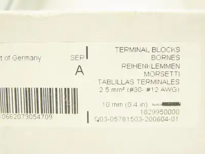Allen Bradley 1492-L3 IEC Terminal Block 5.1x59.5x31.3mm Spring Clip Lot of 52