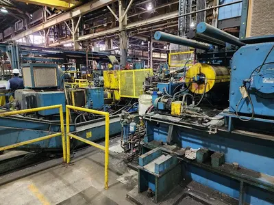 52” x .100” x 35,000 Lb. Stamco Double-Loop Slitting Line