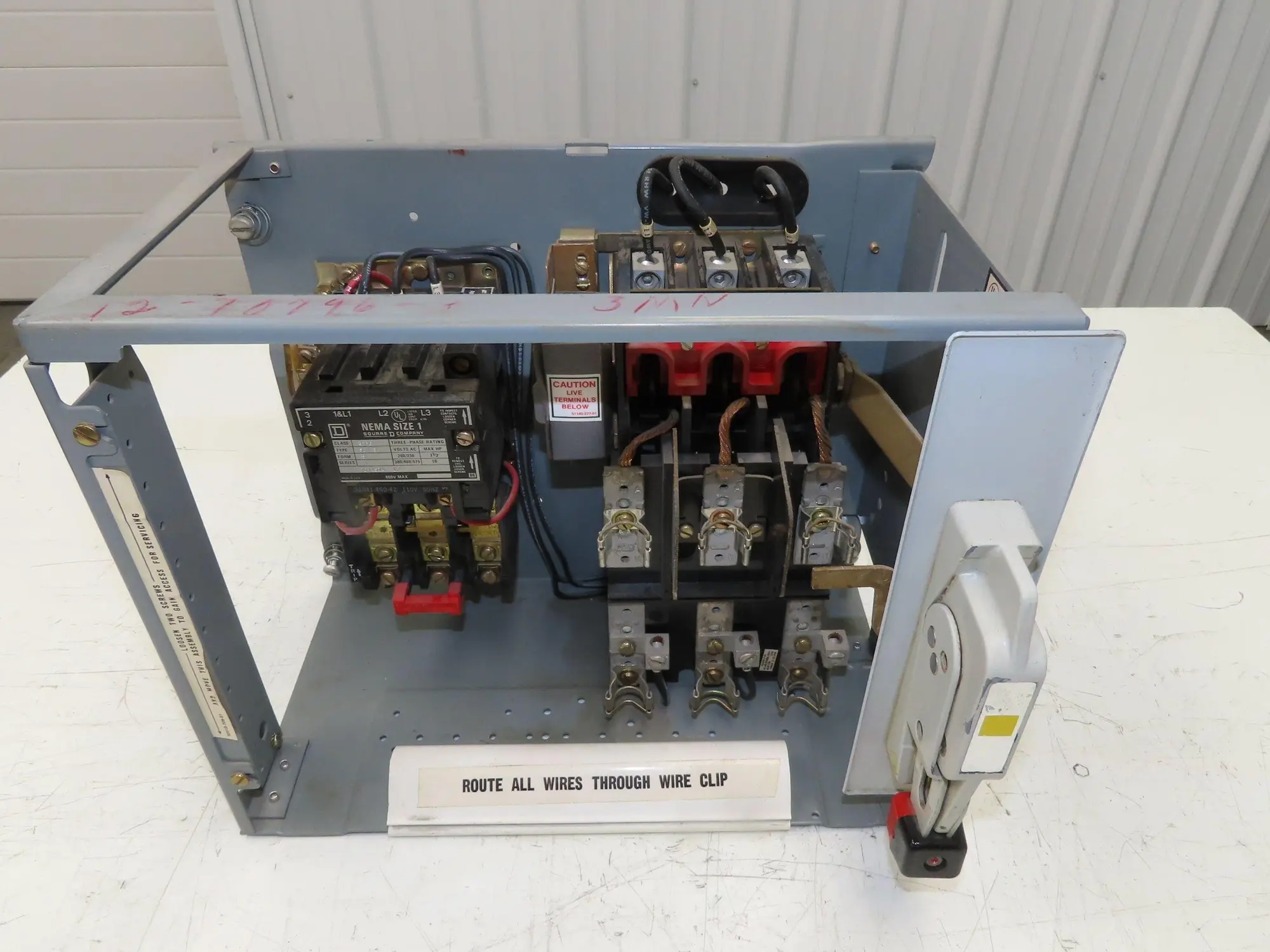 Square D 8998 MCC Bucket Motor Starter 10Hp Size 1 Fused Disconnect 3 Pole 600V