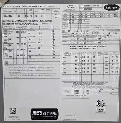 NEW 2022 CARRIER 50TCQD14A2A6A0A0G0