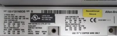USED ALLEN BRADLEY 150-F201NBDB SMART MOTOR CONTROLLER SER.B 150F201NBDB