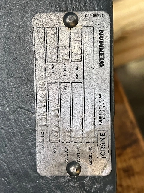 Used Weinman _UNKNOWN_ Pumps Minnesota US | Peak Machinery, Inc. #285308