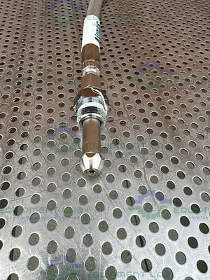 USED AIRGAS STAINLESS STEEL FLEXIBLE HOSE 39" W/ COMPRESSION FITTING, END ATTACHMENTS