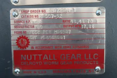 Used NUTALL HFS57-S2 Gearboxes British Columbia CA | Lenmark #268500