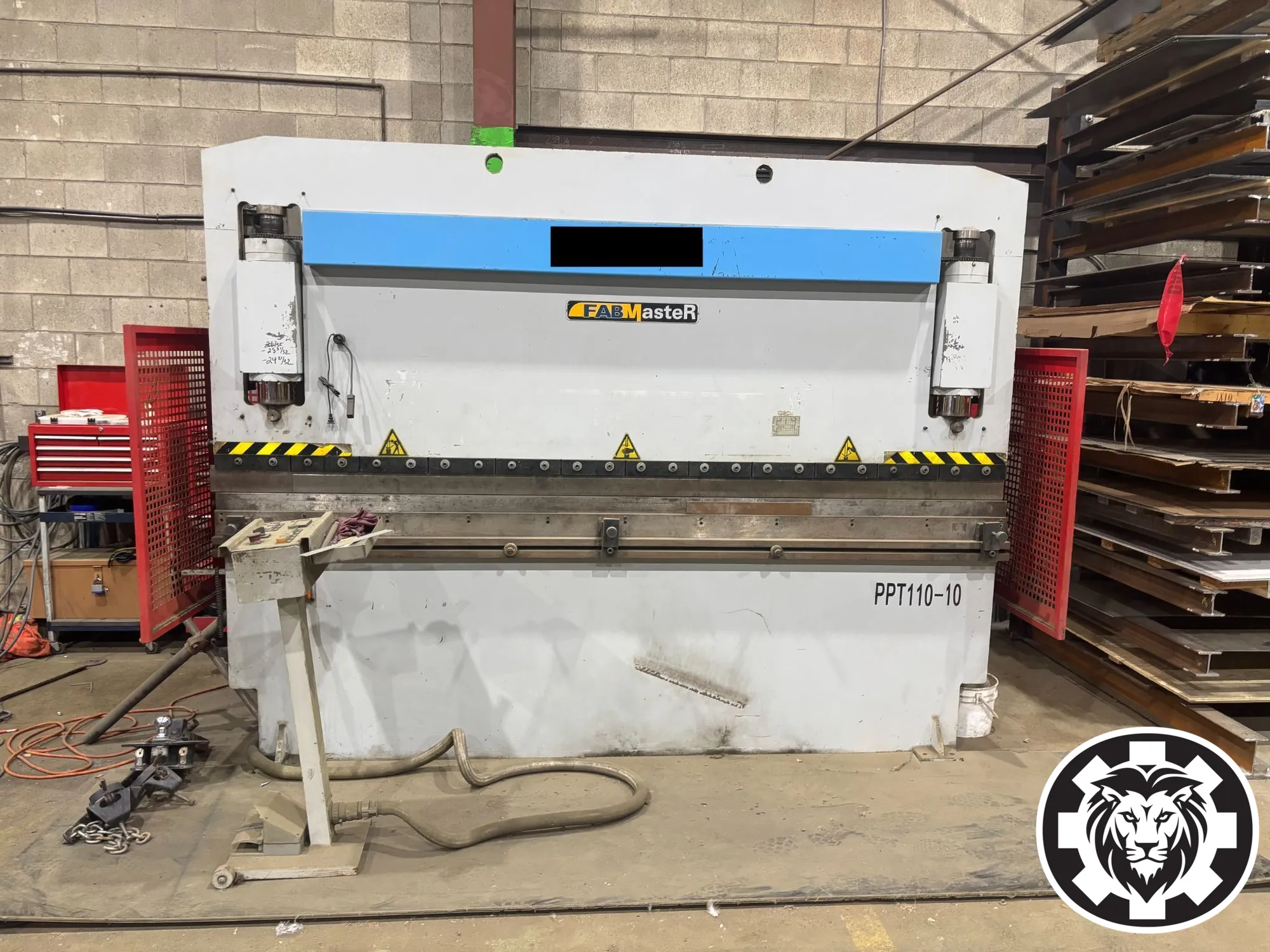110 Ton Hydraulic Press Brake, 2004 - MASTER-FAB PPT 110-10