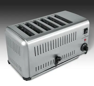Commercial Portable Electric 6-slice Bread Toaster Machine Stainless Steel 220V
