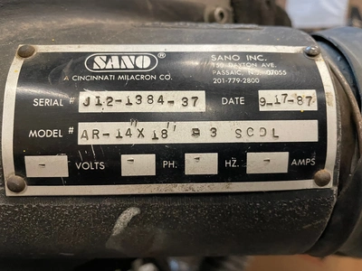 1987 SANO blown film die Blown Film Dies - Single Layer, SIZE 10" - 14.99""" | Mark One Machinery (2)