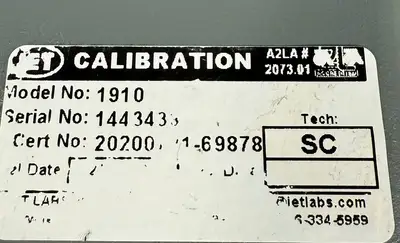 iet 1910 Inductance Analyzer Precision Calibration (3.6.3)