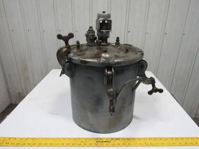 5 Gallon Galvanized Steel Pressure Pot Tank W/Agitator