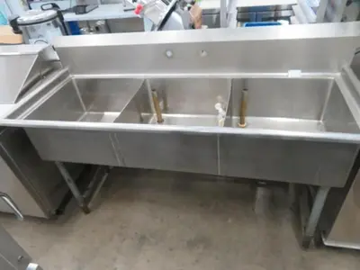 3 well pot sink