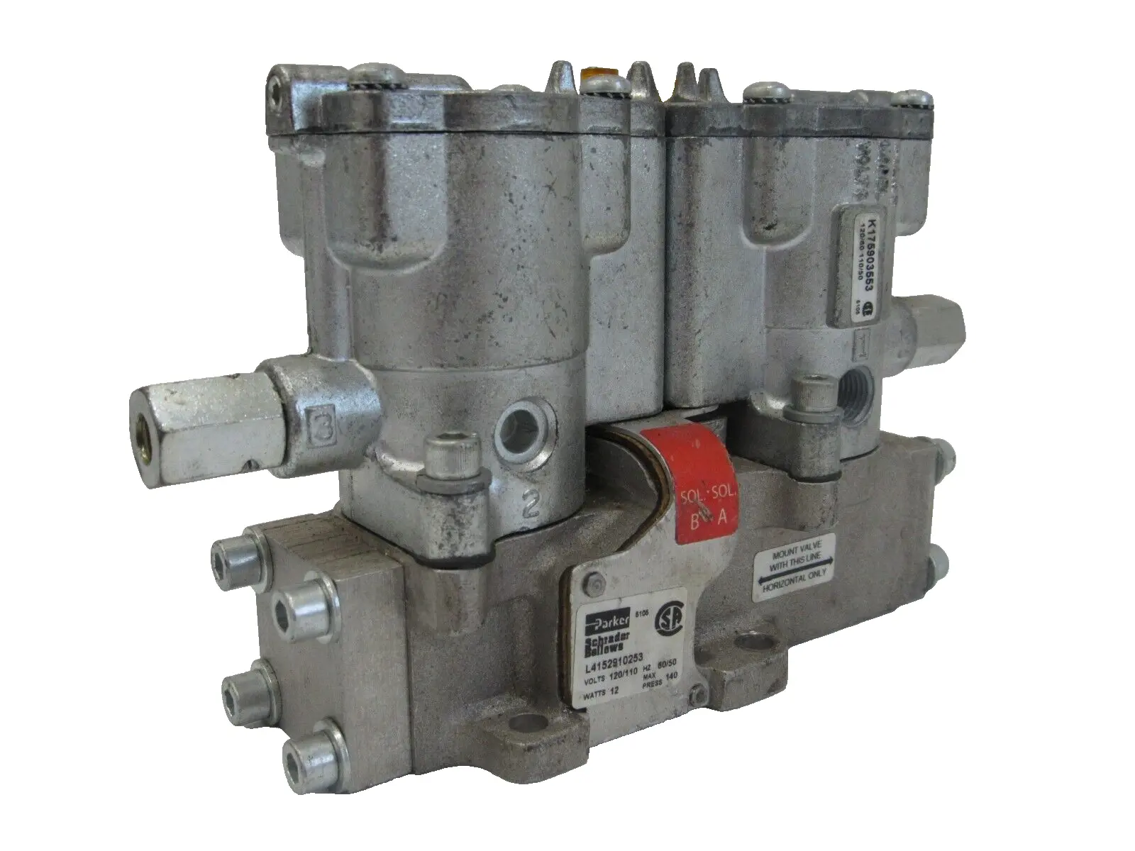 NEW PARKER L4152910253 PNEUMATIC VALVE 120/60 110/50