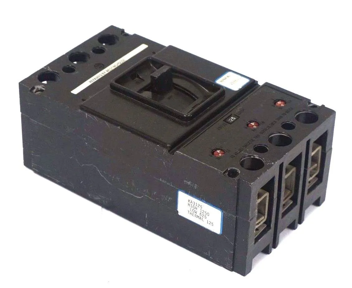 WESTINGHOUSE KA3125 CIRCUIT BREAKER 600V, 3 POLE, REPAIRED